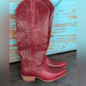 Tecovas Red Leather Boots